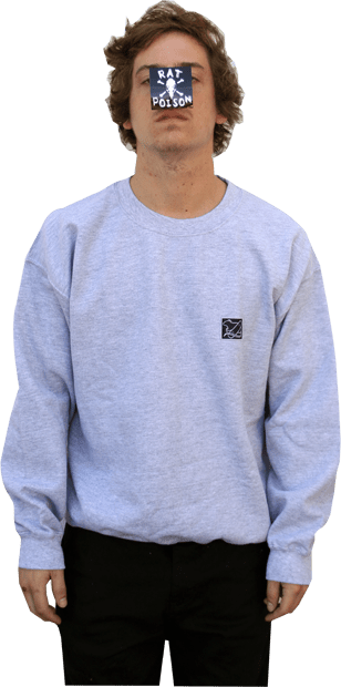 SK8RATS Crew Patch Sweater Gray Cory