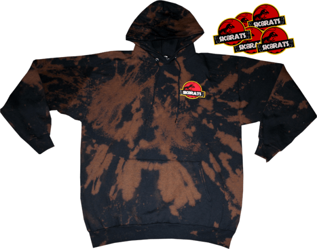 SK8RATS Jurassic Hoodie Bleach Tie Dye