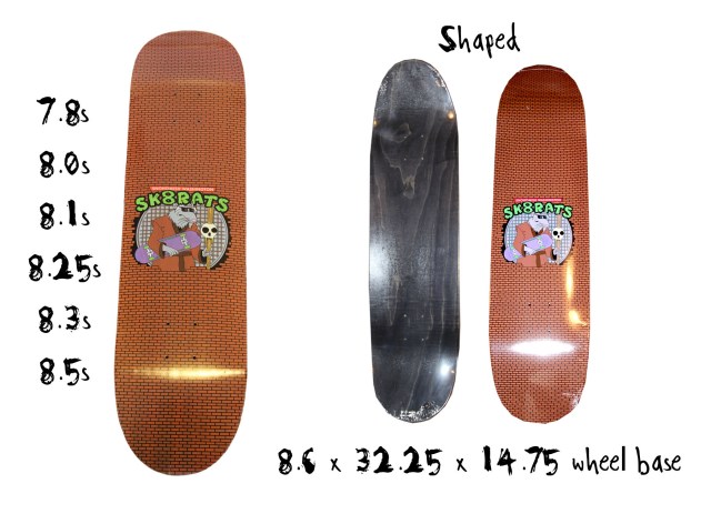 SK8RATS Master Splinter Board Normal and Shaped Board